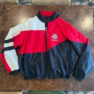 Ohio State Buckeyes Vintage Windbreaker Jacket Size Large